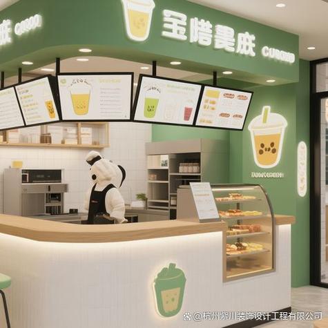 简约奶油风，让你的奶茶店C位出道——富阳吧台奶茶店装修指南